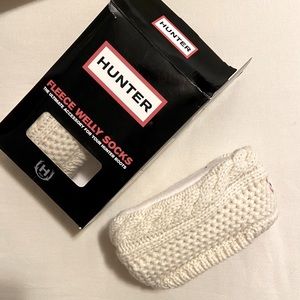 Hunter Tall Welly Socks, Cream size M